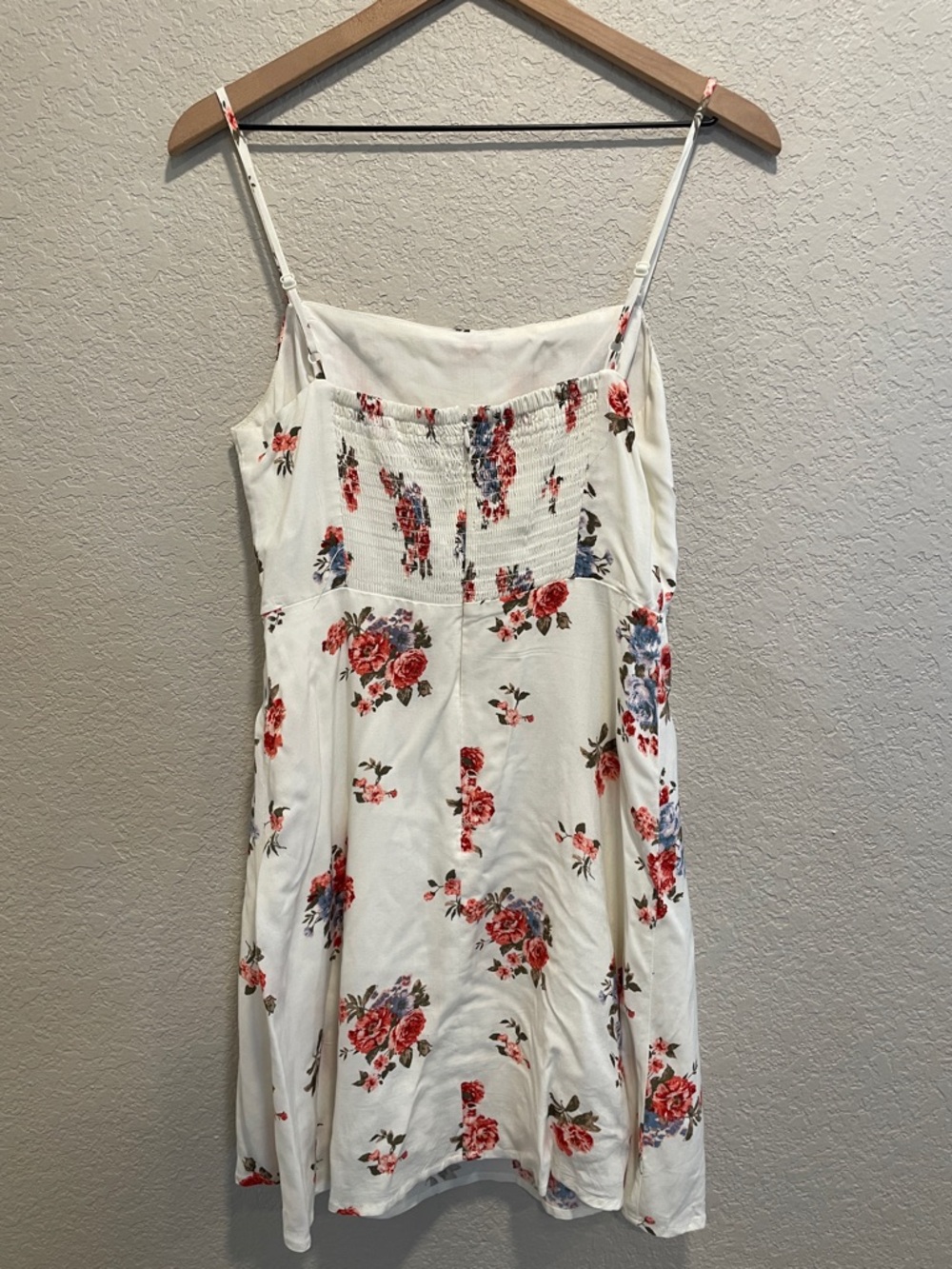 H&M Floral Mini Dress Size M White Fit & Flare Sundress Cottagecore - Picture 7 of 7
